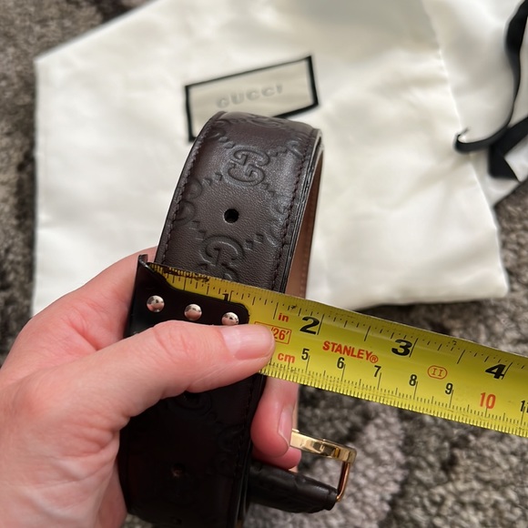 Authentic gucci signature leather belt size 80 - Picture 10 of 12